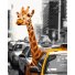 Картина по номерам Жираф в городе, Strateg (40х50 см)