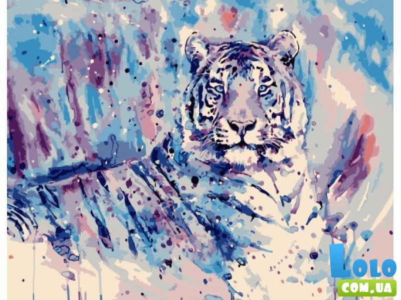 Картина по номерам Акварельный тигр, Strateg (40х50 см)