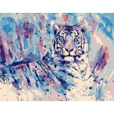 Картина по номерам Акварельный тигр, Strateg (40х50 см)