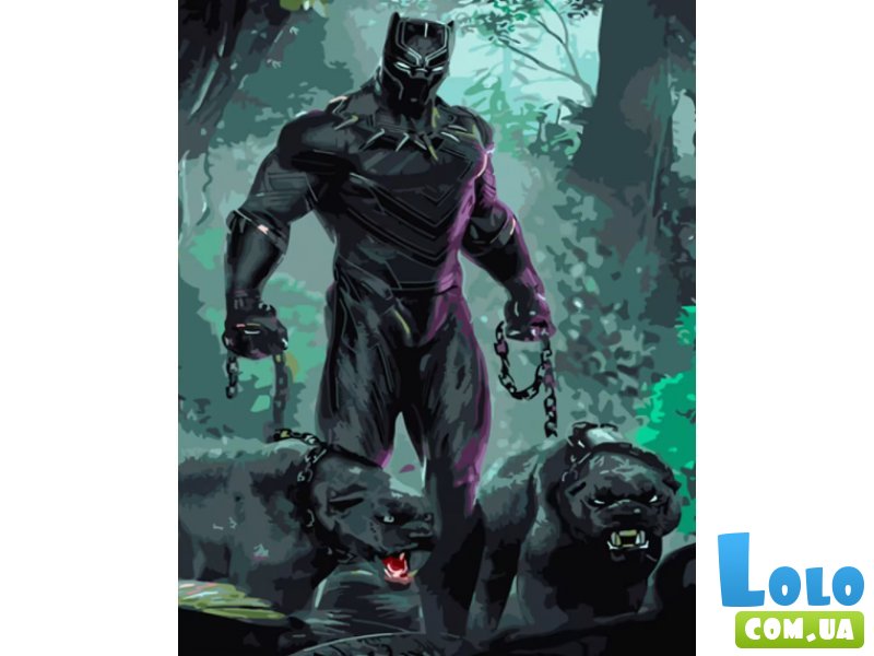 Картина по номерам Угрожающая черная пантера, Strateg (40х50 см)